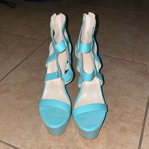 Baby blue heels